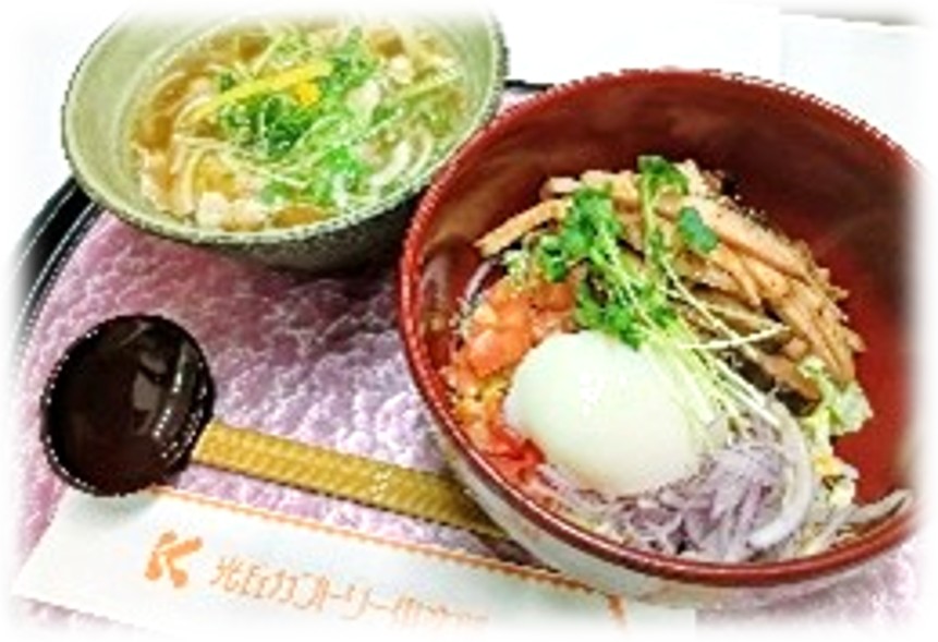 ローストビーフ丼と盛岡温麺