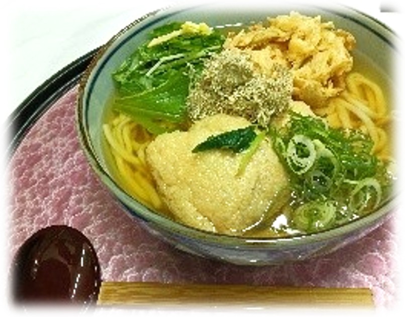 肉巾着ごぼ天うどん